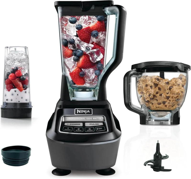 Ninja Mega Kitchen System, 1500 Watt Stand Mixer, 2.1 Liters And Food Processor, 8 Cups With 2 473 Ml Takeaway Cups