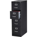 Staples 4-Drawer File Cabinet, Lockable, Black, 25 In.D x 15 In.W