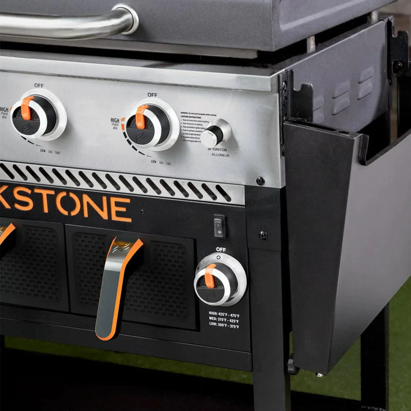Blackstone 2-Burner 28 In. Griddle With Electric Air Fryer And Hood