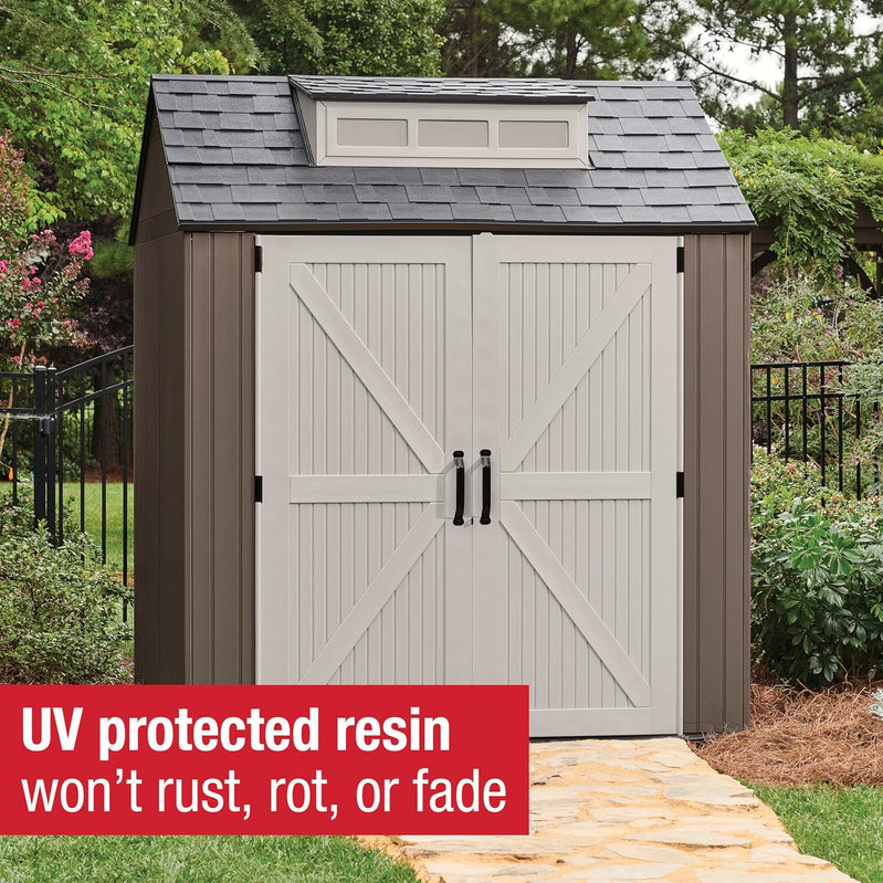 Rubbermaid Resin Outdoor Storage Shed With Floor
