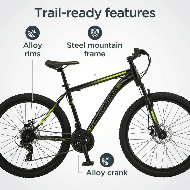 Schwinn Sidewinder Mountain Bike. 26-inch Wheels. 21 Speeds. Mens Style. Black