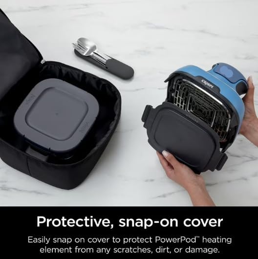 Ninja Crispi 5-in-1 Portable Glass Air Fryer Cooking System Small And Large Batch Containers