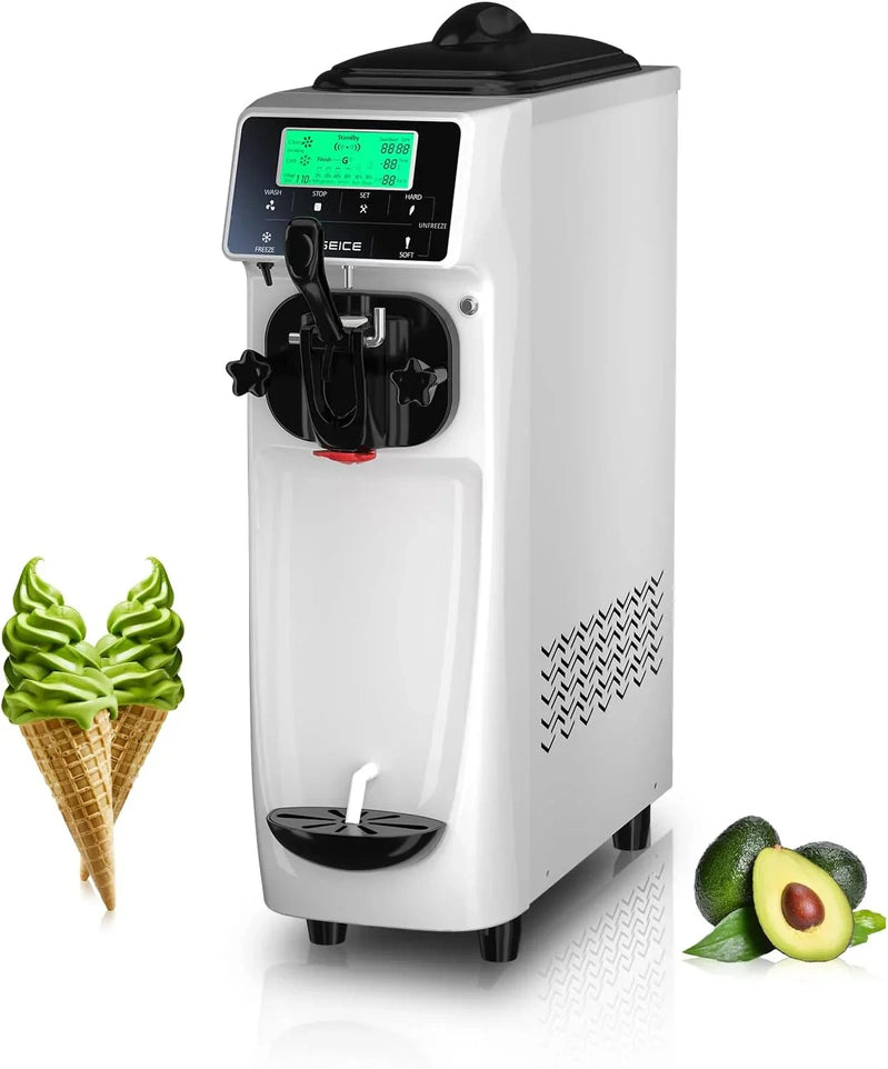 Soft Serve Ice Cream Machine 3.2 Gals Ice Cream Maker Machine Single Flavor Commercial Ice Cream Machine Countertop Soft Serve Ice Cream Maker