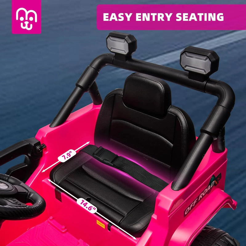12V Kids Electric Ride On Truck Car Remote Control, Twin 35W Motors 3.5MPH Max Speed, Bluetooth USB Music Player