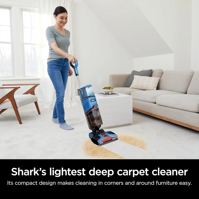 Shark CarpetXpert EX201 Carpet Cleaner, Cyan, Deep Cleaning With StainStriker, For Pets, Includes Spot And Stain Remover Tools