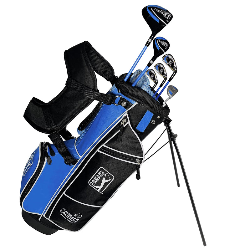 Pga Tour Right-Handed 10 Piece Kids Golf Club Stand Bag Set, Player Height 4'8, 5'2 In., Ages 8-12