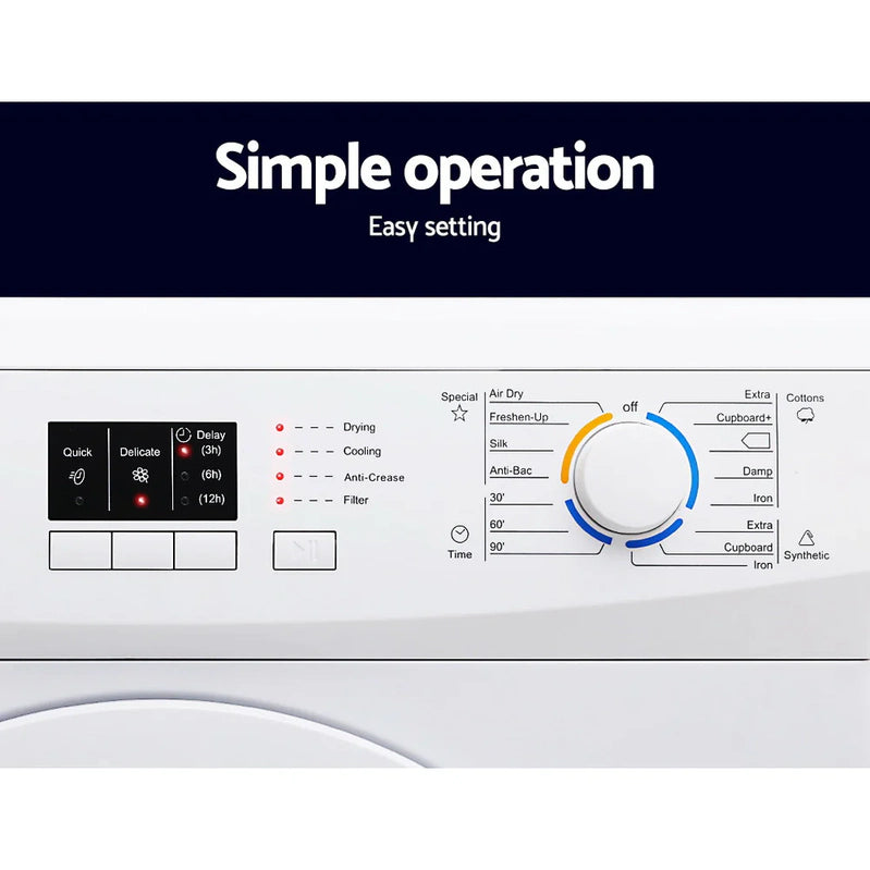 Devanti 7kg Vented Tumble Dryer, White