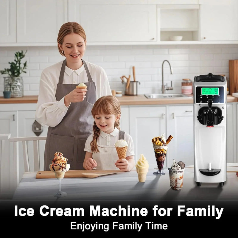 Soft Serve Ice Cream Machine 3.2 Gals Ice Cream Maker Machine Single Flavor Commercial Ice Cream Machine Countertop Soft Serve Ice Cream Maker