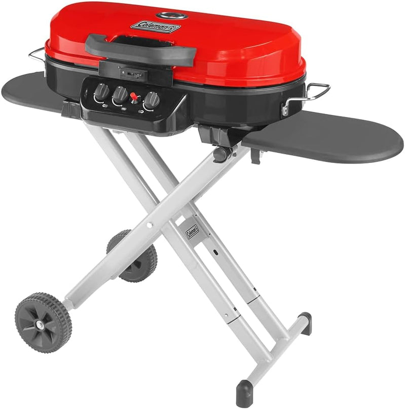 RoadTrip Portable Stand-Up Propane Grill With 3 Adjustable Burners And Instastart Ignition, 20,000 BTUs Of Power For Outdoor Cooking