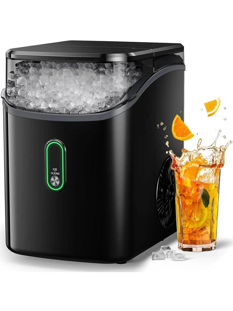 Silonn Nugget Ice Maker Countertop, Pebble Ice Maker With Soft Chewable Ice, One-Click Operation Ice Machine With Self-Cleaning