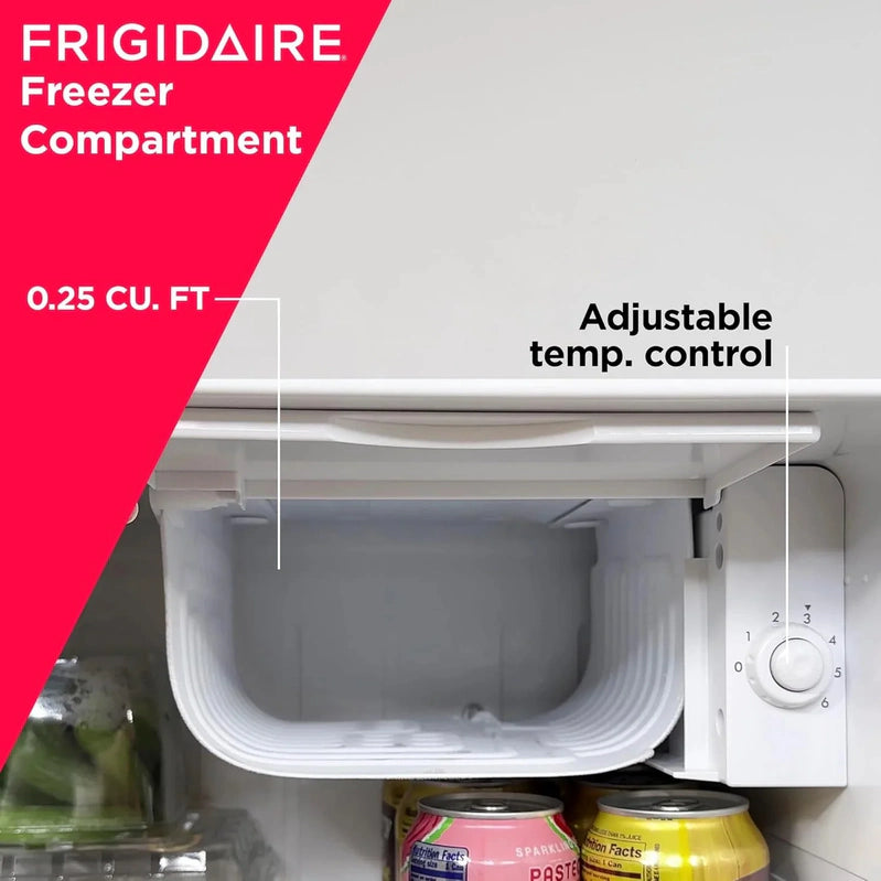 Frigidaire EFR176 Retro Compact Fridge With Chiller Mini Refrigerator With Built-In Bottle Opener For Office, Bedroom, Dorm Room Or Cabin