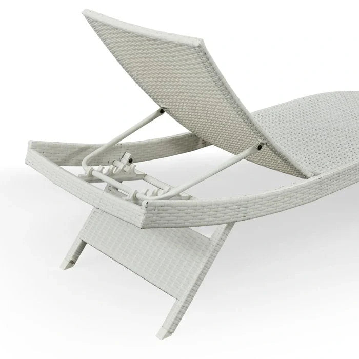 All Weather Wicker Chaise Lounge, Set Of 2