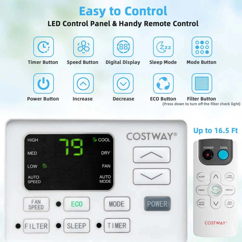 10000 Btu Quiet Window Air Conditioner With Remote Amp Eco Mode Energy Star Certified 3-in-1 Window Ac Unit With Dehumidifier