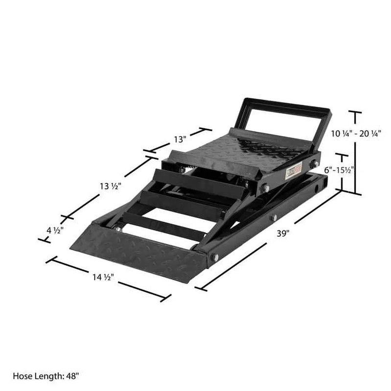 Black Widow Hydraulic Car Lift With Ramp, 3,000 Lb. Per Pair Capacity