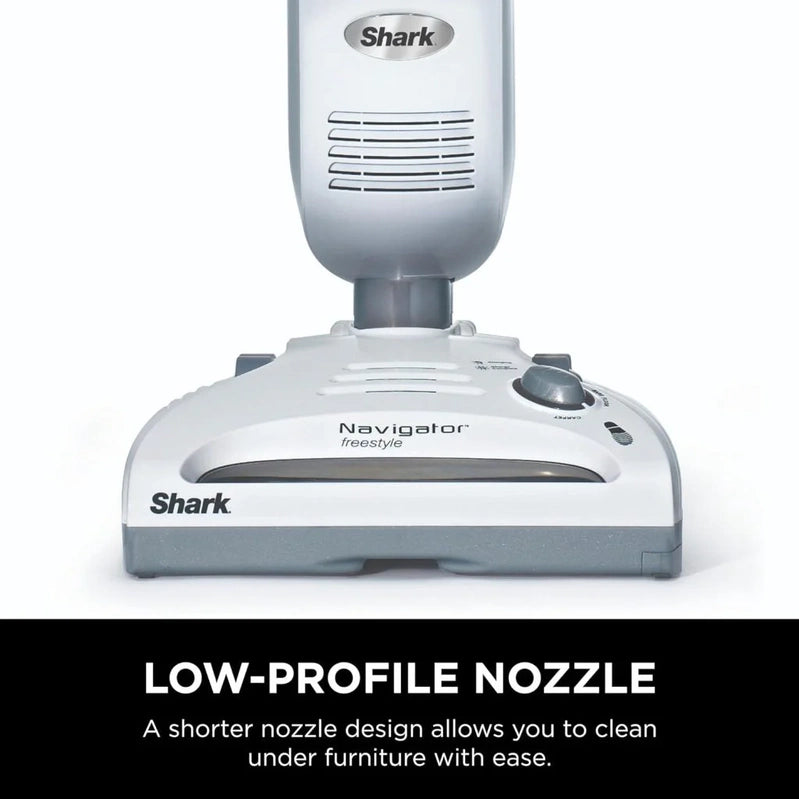 Shark SV1106 Navigator Freestyle Cordless Stick Vacuum, Lightweight, White/Grey, For Carpet And Pet Hair