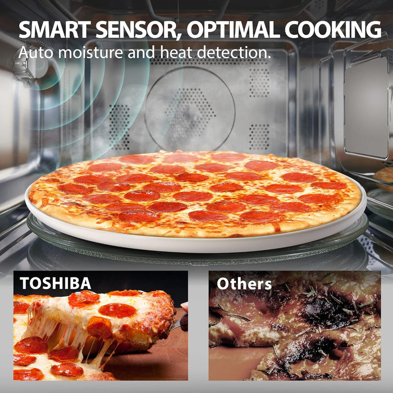 Toshiba 4-in-1 ML-EC42P, SS Countertop Microwave Oven, Smart Sensor, Convection, Air Fryer Combo, Mute Function