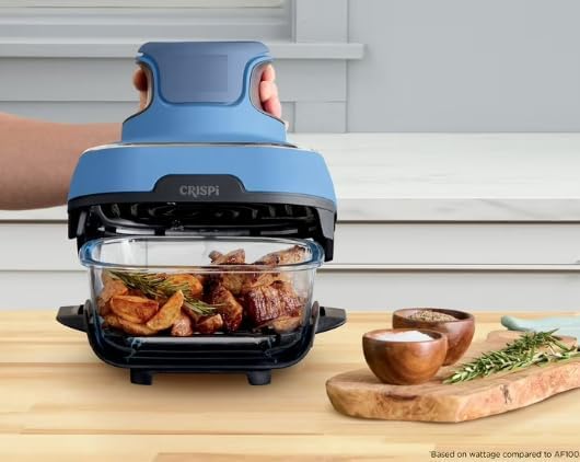 Ninja Crispi 5-in-1 Portable Glass Air Fryer Cooking System Small And Large Batch Containers