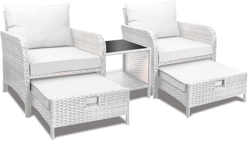Leveleve Balcony Furniture 5 Piece Patio Conversation Set