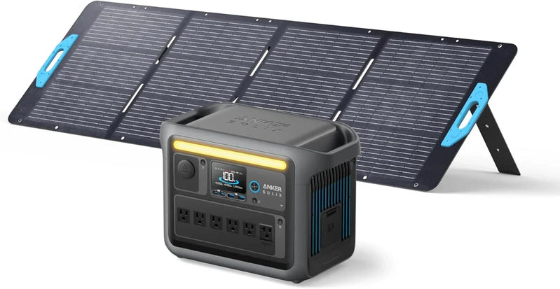 Portable Power Station 1800W, 2400W Peak Solar Generator 58 Minutes To Fully Charge