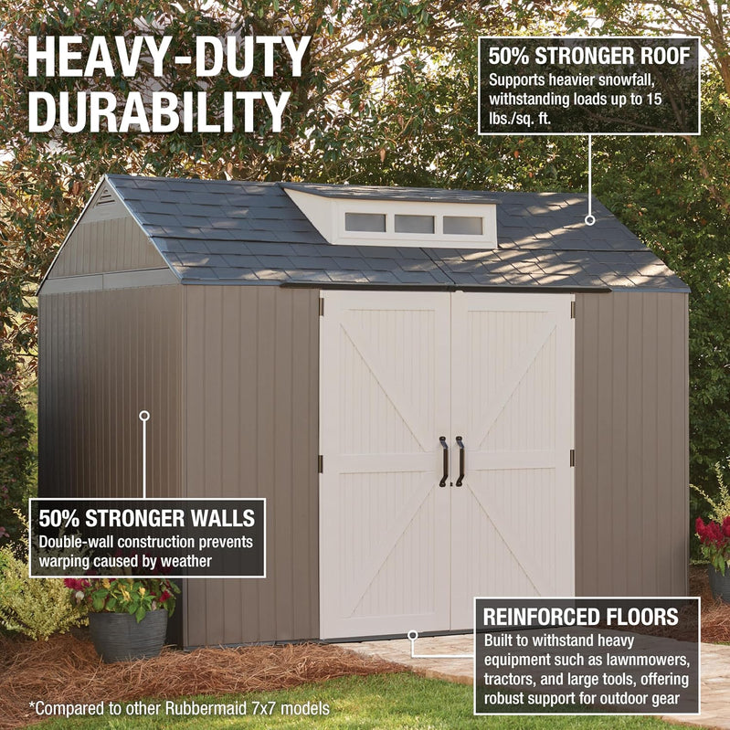 Rubbermaid Resin Outdoor Storage Shed With Floor