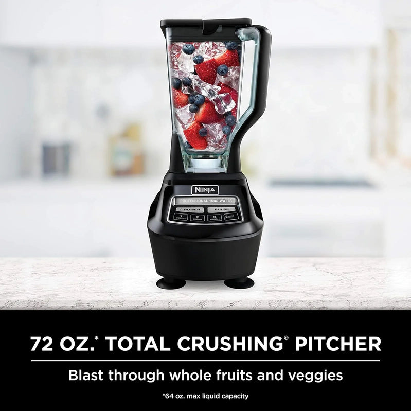 Ninja Mega Kitchen System, 1500-Watt, 72-Ounce Full-Size Blender And 8-Cup Food Processor With 2 16-Ounce To-Go Cups