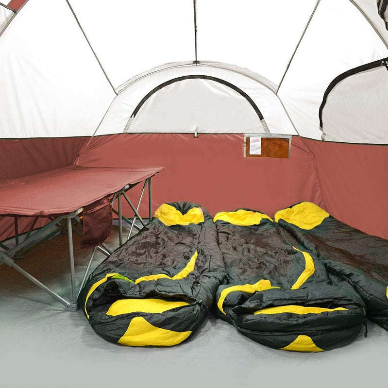 Campros Cp Tent 12-Person-Camping-Tents, 3 Room Family Tents, Waterproof Windproof Family Tent With Top Rainfly, 6 Large Mesh Windows, Bag-20