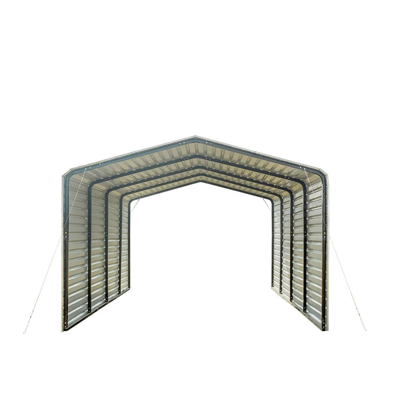 TMG-CP1220F 12' x 20' All-Steel Carport With Closed Side Walls