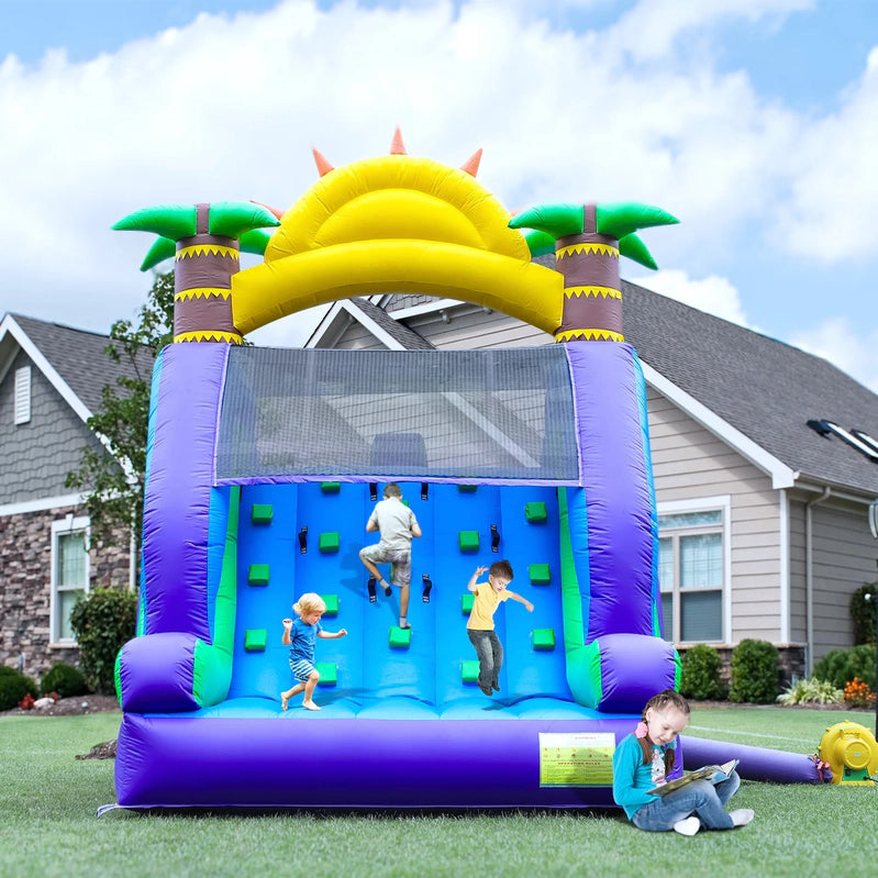Relunch 26 Ft. Inflatable Double Water Slide For Kids And Adults, PVC Inflatable Water Park With Blower