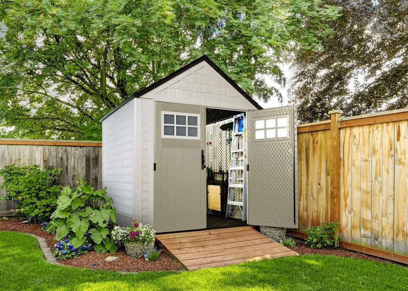 Rubbermaid Resin Outdoor Storage Shed With Floor
