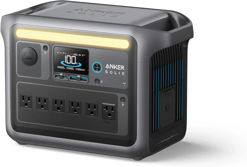 Portable Power Station 1800W, 2400W Peak Solar Generator 58 Minutes To Fully Charge