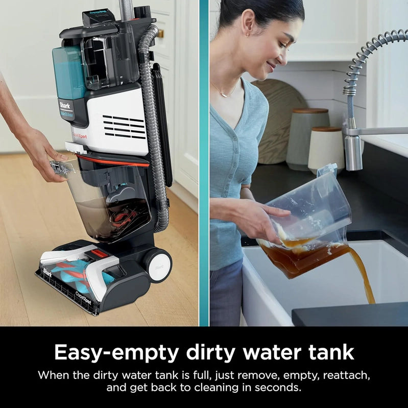 Shark CarpetXpert EX201 Carpet Cleaner, Cyan, Deep Cleaning With StainStriker, For Pets, Includes Spot And Stain Remover Tools