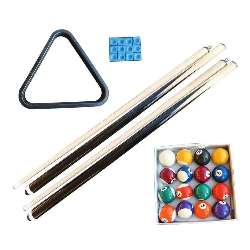 Classic Slate Pool Table With Cues And Balls Set For Home Or Lounge, Walnut Wood, 8 Ft
