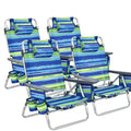 Costway 4-Pack Folding Backpack Beach Chair 5-Position Outdoor, See Details
