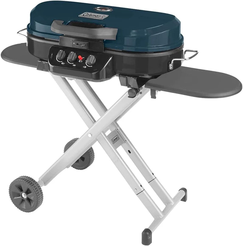 RoadTrip 285 Portable Stand-Up Propane Grill With 3 Adjustable Burners And Instastart Ignition, 20,000 BTUs Of Power For Outdoor Cooking