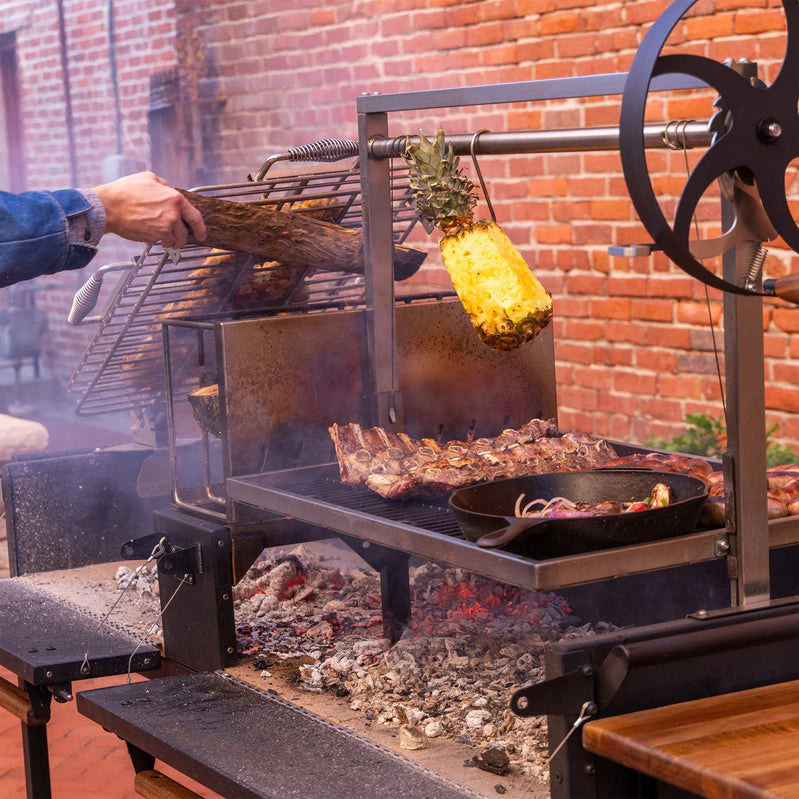 Backyard Discovery Argentine Santa Maria XL Wood Fire And Charcoal Steel Grill, Asado Clamp