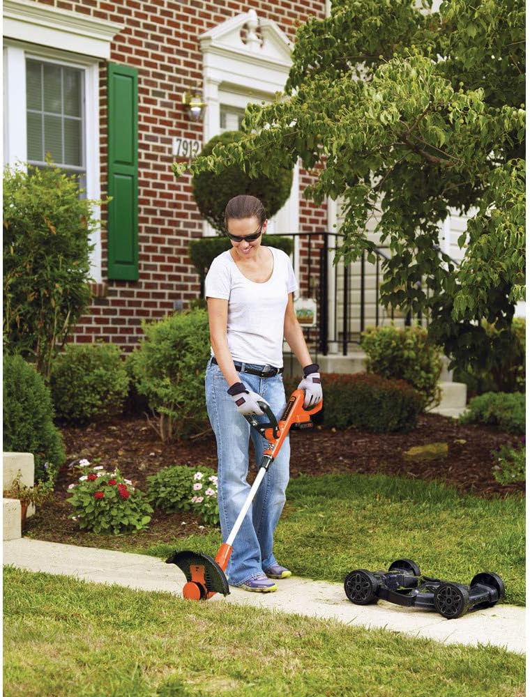 Black Plus Decker Combination String Trimmer, Lawn Mower, And Edger, Cordless 3-in-1