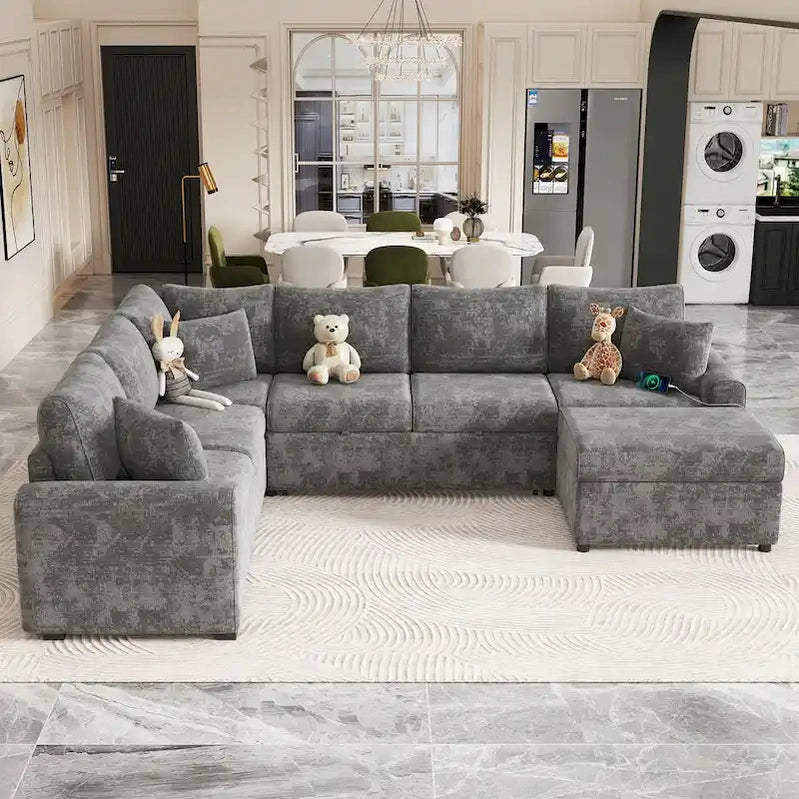Sectional Sofa Pull-Out Sofa Bed Sleeper