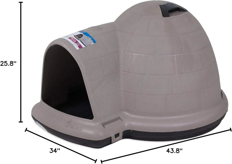 Petmate Indigo Dog House, Igloo Dog House, Made In USA With 90% Recycled Materials
