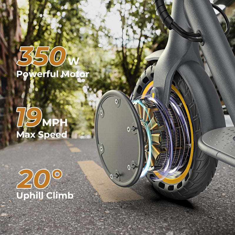 Electric Scooter 350W/500W Motor Top Speed 19/22 Mph Max 16/23/28Miles Ranges Foldable E Scooter