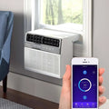 Soleus Air 8,000 BTU Hybrid, Saddle Window Air Conditioner With WiFi, 8,000 BTU, White