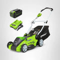 Greenworks 40V 16 In. Cordless Lawn Mower Ultra-Light Push Mower 4.0Ah Battery Charger