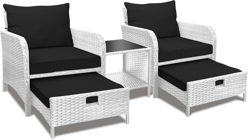 Leveleve Balcony Furniture 5 Piece Patio Conversation Set