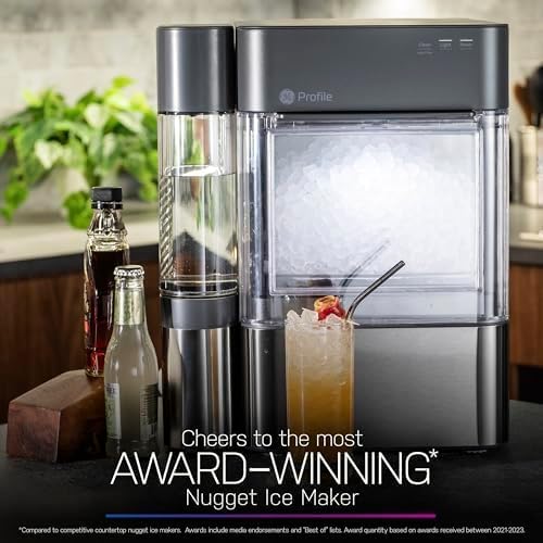 GE Profile Opal 2.0 XL With 1 Gallon Tank, Chewable Crunchable Countertop Nugget Ice Maker, Scoop Included, 38 Lbs In 24 Hours
