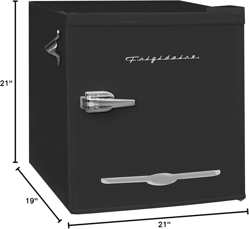 Frigidaire EFR176 Retro Compact Fridge With Chiller Mini Refrigerator With Built-In Bottle Opener For Office, Bedroom, Dorm Room Or Cabin