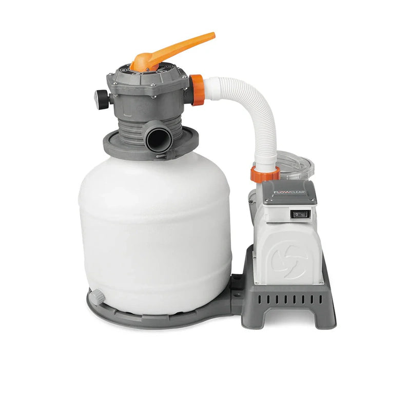 BestWay Flowclear 2000 Gallon Large Above Ground Pool Sand Filter Pump, Open Box