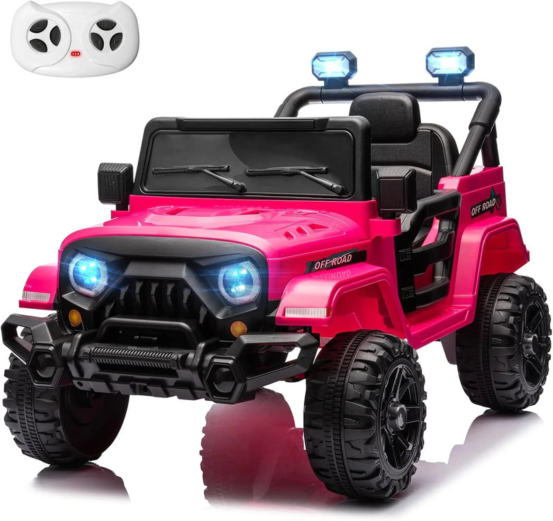 12V Kids Electric Ride On Truck Car Remote Control, Twin 35W Motors 3.5MPH Max Speed, Bluetooth USB Music Player