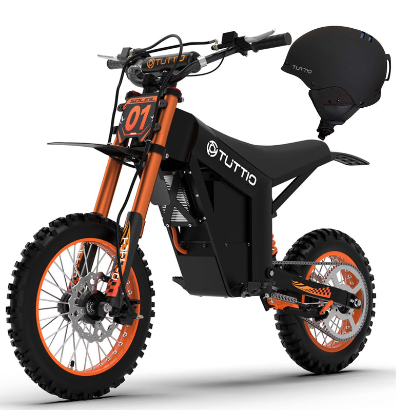 Tuttio Soleil01 Adult Electric Dirt Bike, With Branded Helmet, 2000W, 48V 21Ah Battery, 37Mph Full Suspension Mountain E-Bike