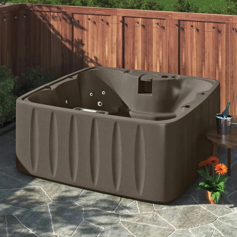 AquaRest Spas 6-Person Plug-and-Play Hot Tub, 29-Jet Square Design With Ozonator
