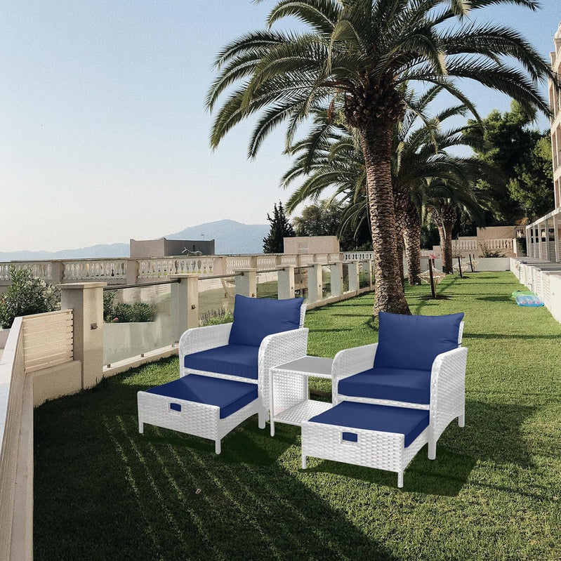 Leveleve Balcony Furniture 5 Piece Patio Conversation Set