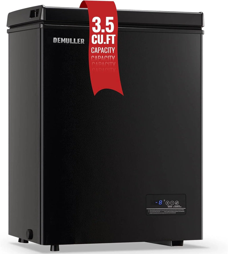 Chest Freezer 5.0Cubic Feet Deep Freezer Freestanding Freezers With 2 Removable Stainless Steel Basket